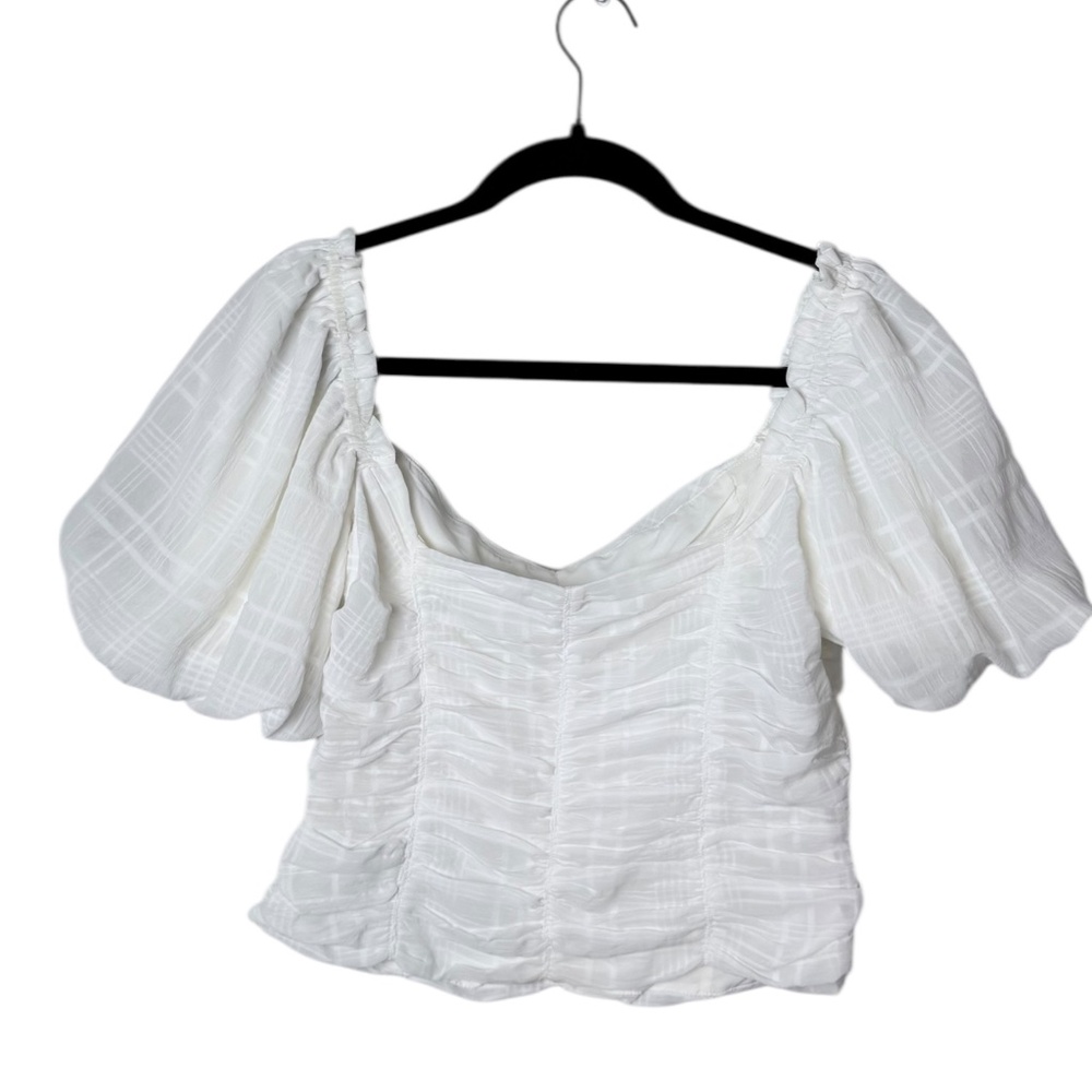 Astr the Label Size‎ Large Cropped Ruched Blouse (A)